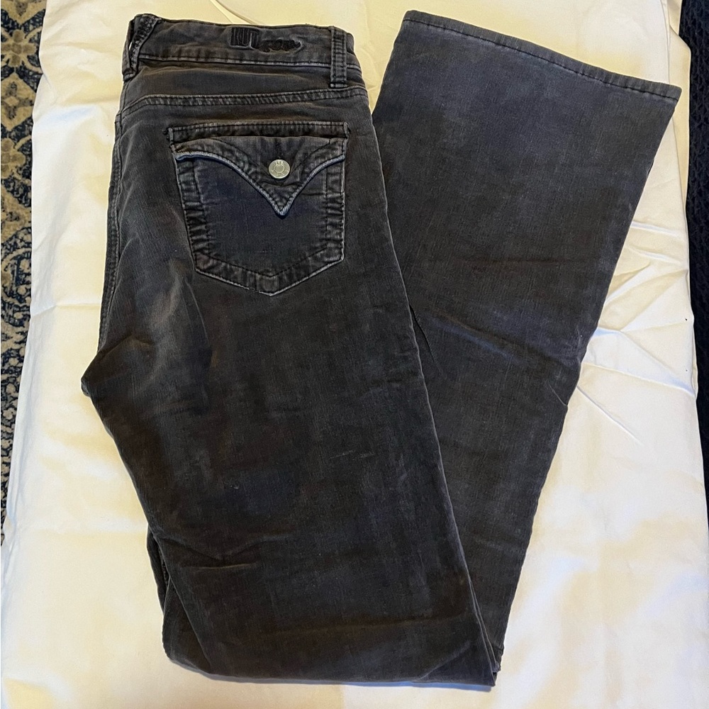 KUT grey corduroy wide legged pants